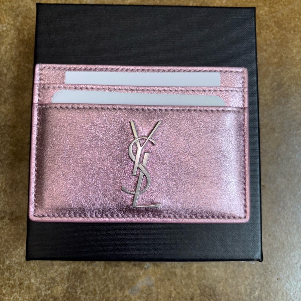 Saint Laurent Azalea Pink Card Holder